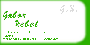 gabor webel business card